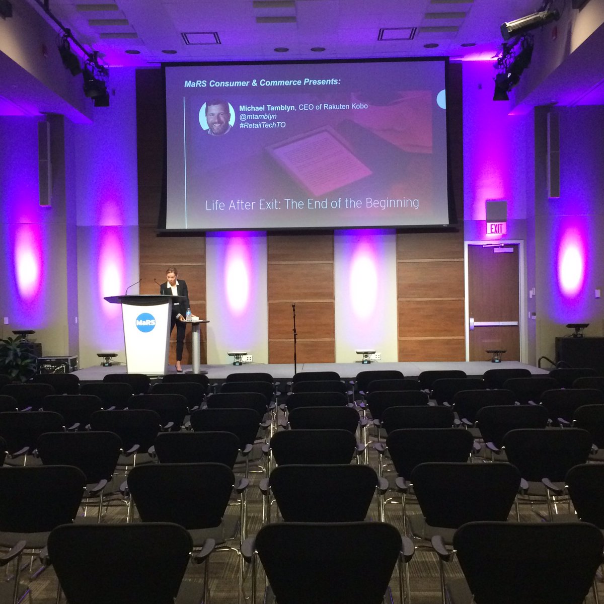 kobo's tweet photo. Getting ready for a @MaRSDD event featuring guest speaker  @mtamblyn #RetailTechTo https://t.co/zyfVCeR5mW