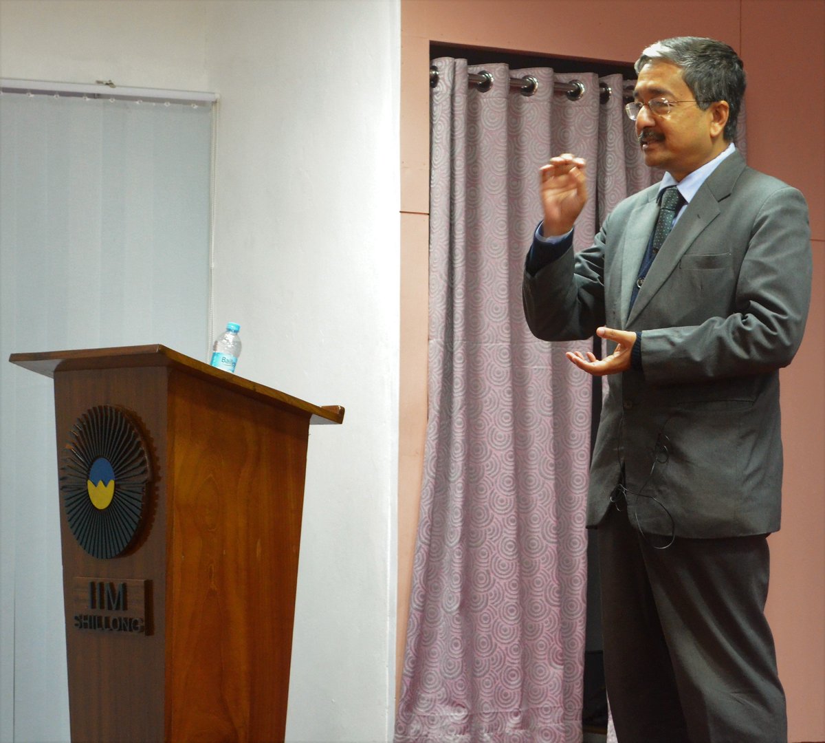 IIMShillong's tweet photo. "When problems are defined, the value of consulting comes down" -Mr @ADasgupta_KPMG, Head, Management Consulting, @KPMGIndia at #Podium2016. https://t.co/ytv3Ia6lVa