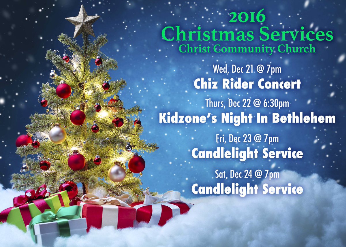 Hello! Check out our Christmas celebration for 2016! Hope to see you there! #because #Jesusisthereason #christcommunitychurch