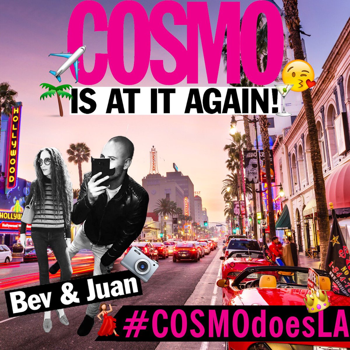 AffiliateCartek's tweet photo. Our Fashion and Art directors, Bev & Juan, are on the way to LA to bring the π₯on a secret celeb cover shoot! Watch this space! #COSMOdoesLA https://t.co/XrjyAQXPUm