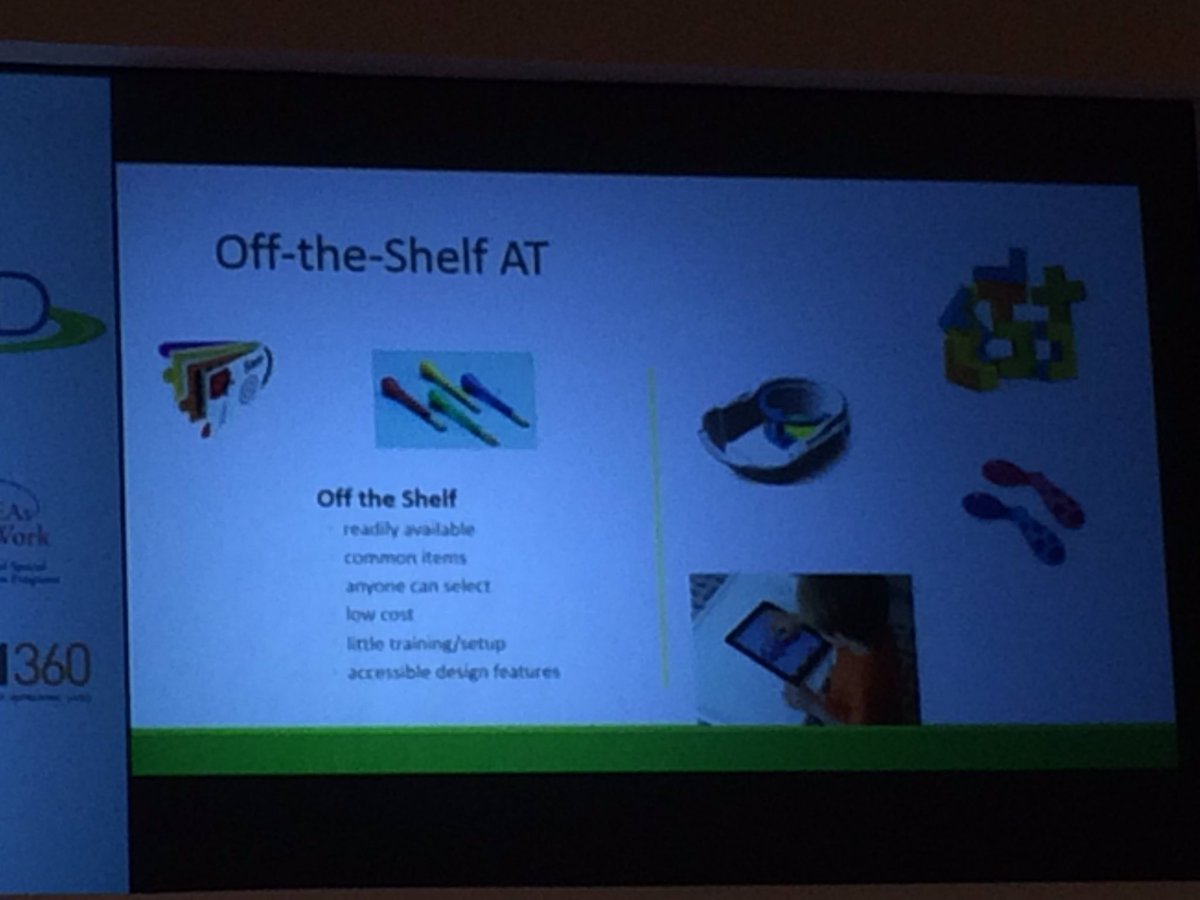 eileendombro's tweet photo. Exciting to hear about increase of Off-the-Shelf #AT that works for kids w disabilities AND kids at different development levels #ECtech16 https://t.co/Gu6Mi8Zy6q