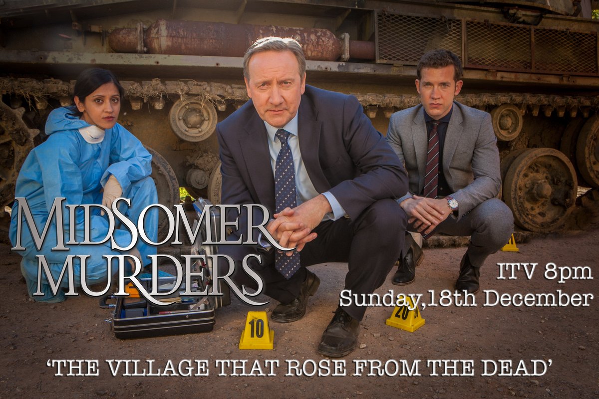 #MidsomerMurders returns to <a href="/ITV/">ITV</a> on Sunday 18th December with brand new episode: "The Village that Rose from the Dead". Don't miss it!