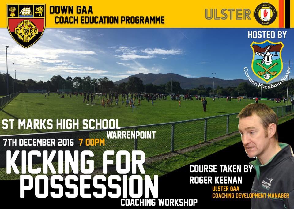WarrenpointGAA's tweet photo. *Calling all Coaches*We are hosting @OfficialDownGAA &amp; @UlsterGAA coaching course. Get in touch 2 book. #RT #coachingiskey @GaryMac8 https://t.co/GNkCuwODqR