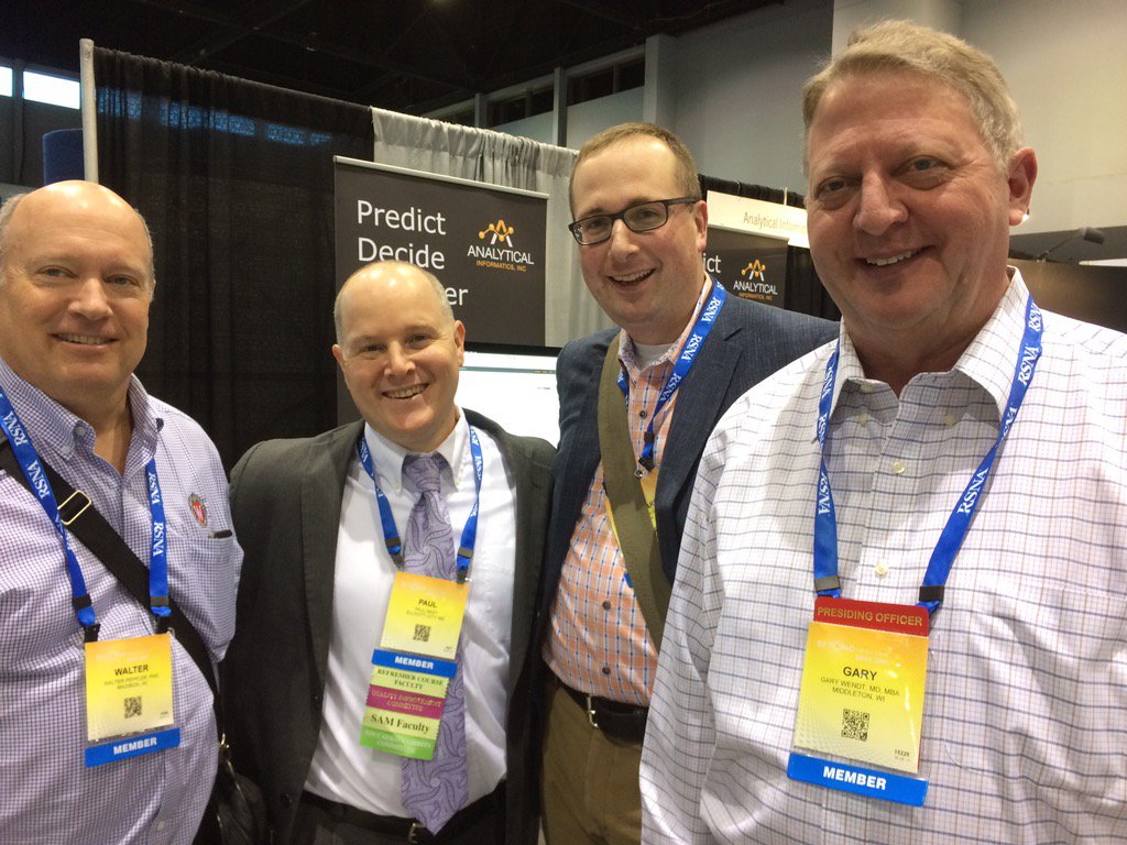 UWiscRadiology's tweet photo. Wait! He was around the corner #rsna16. @pgnagy has fulfilled our expectations. https://t.co/kwmGvddtYH