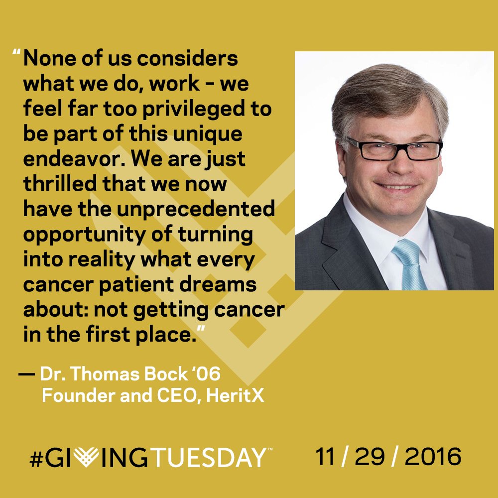 Columbia_Biz's tweet photo. #CBSAlum Thomas Bock ’06 is making an impact in his community, working to prevent inherited cancer at @HeritX1! #GivingTuesday https://t.co/8Dodkj1j3y
