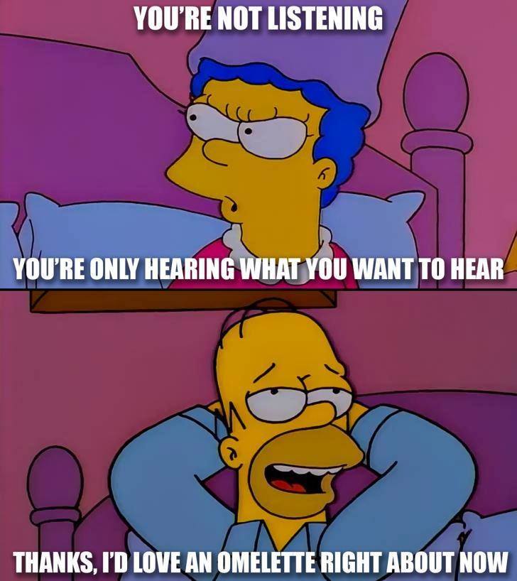 bestofhomer's tweet photo. Homer only hears what he wants to hear! https://t.co/CqOvWD7UV7
