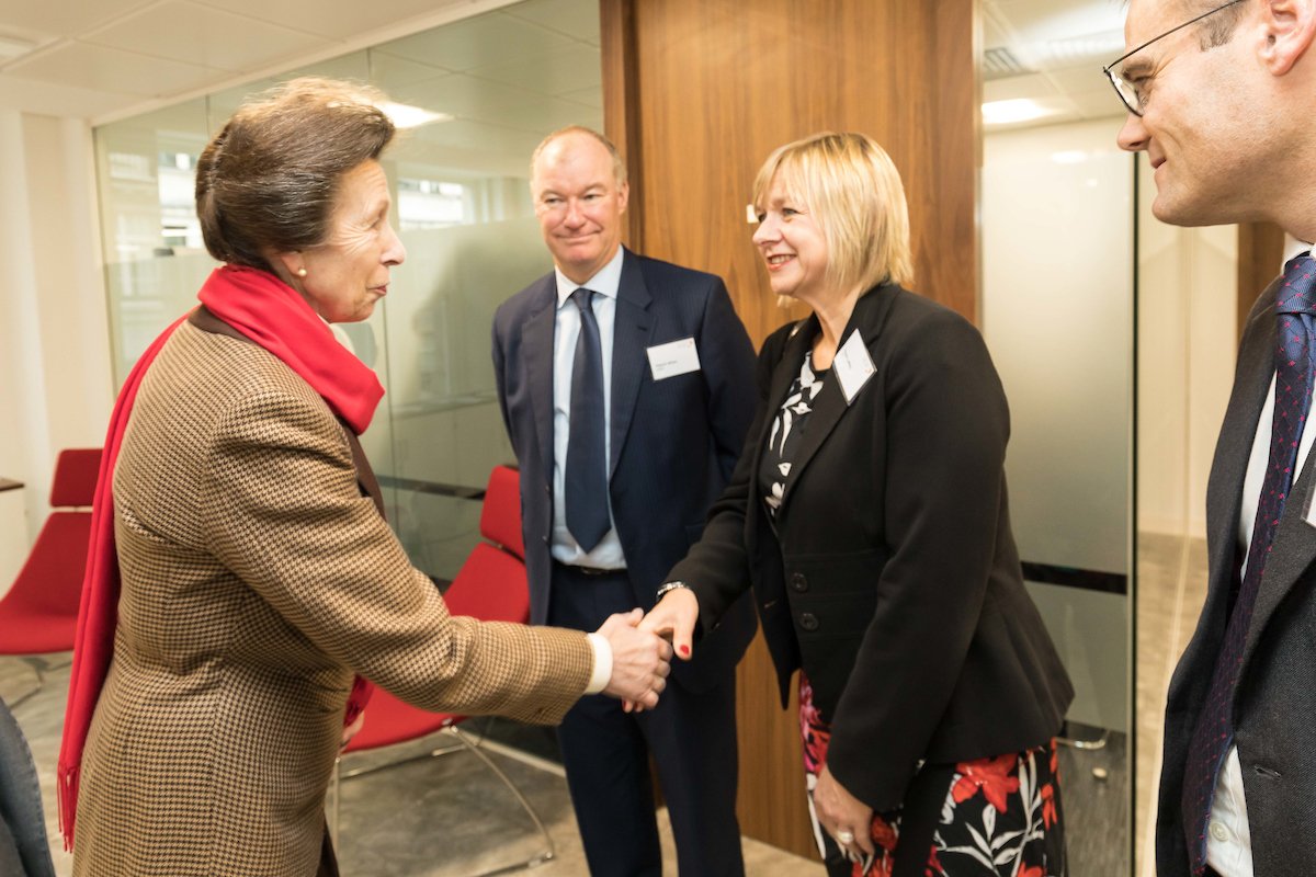 Karen_Leftley's tweet photo. I had the fantastic opportunity of meeting HRH The Princess Royal at new office opening for @TheBQF - chatting about the work we do in #BT! https://t.co/2B6VKfh9Rf