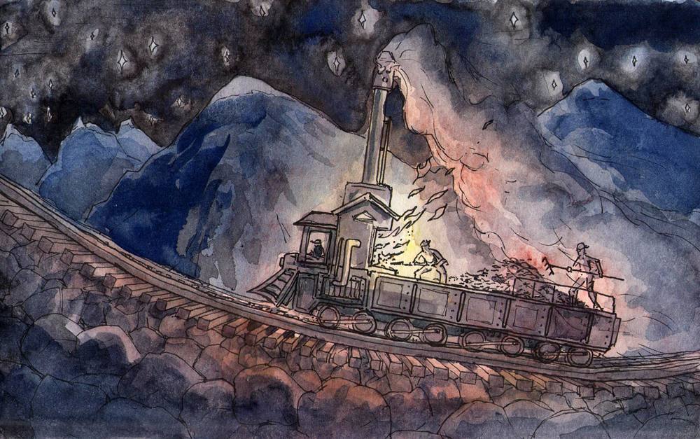 seanbodley's tweet photo. The night train.
#climatemeditation #climatechange #climateart #climateartist #globalwarming #fantasy #art #artist… https://t.co/zJnIqAcI7K