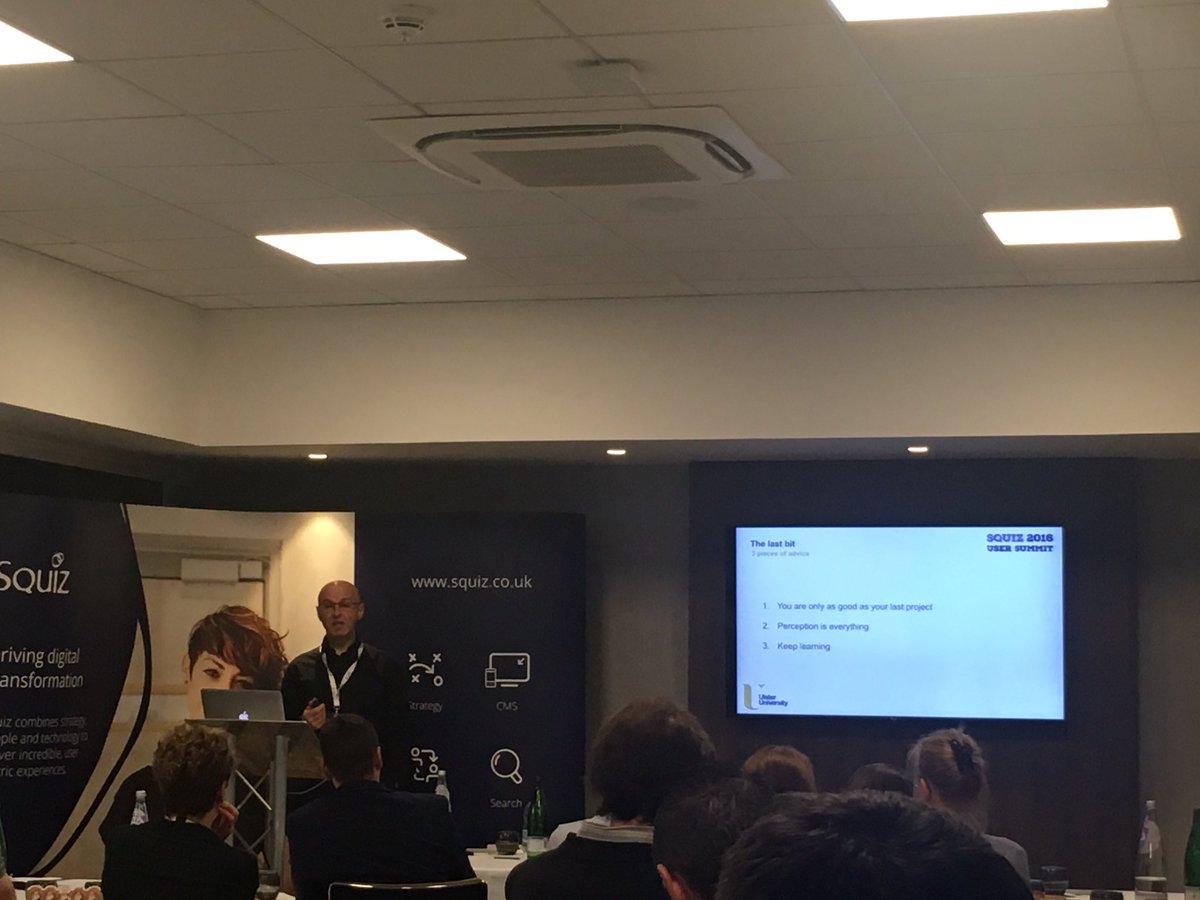 lifeatsquiz's tweet photo. 'You're only as good as your last project' #squizedinburgh16 🎉 https://t.co/cZiCDZ9pi9