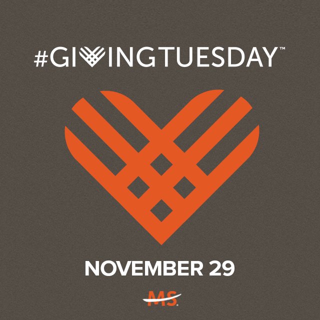 mssociety's tweet photo. Today is #GivingTuesday! Help #endMS by making the @mssociety your charity of choice today. https://t.co/kOYc47lGOY https://t.co/bOARmX2NTW