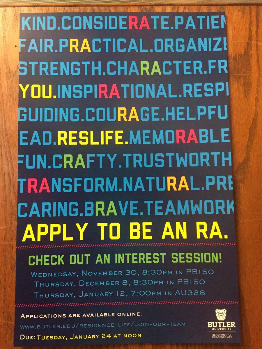 AnneGFlaherty's tweet photo. One of my favorite jobs ever! #BeAnRA #InspiRAtional #ChaRActer #ConsideRAte https://t.co/RH1QcQ7ntR