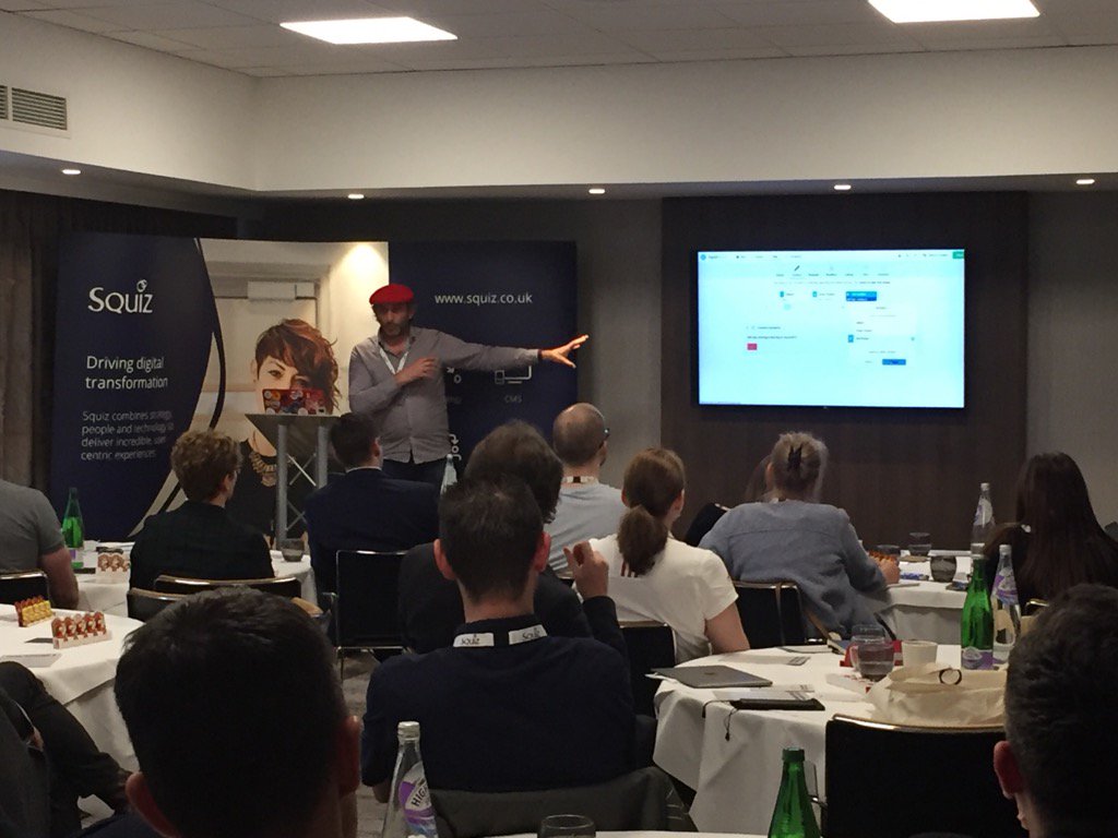 squizuk's tweet photo. "If you don't know Dave, you're doing it wrong" - @dletorey the master of Matrix shows us v5.4 at #squizedinburgh16 https://t.co/BIfr4jIdm7