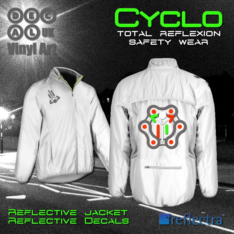 ProcyonReflect's tweet photo. The #procyon #Cyclo is built specifically 4 fast moving #RoadSafety the #reflective jacket has #reflectra decals https://t.co/SWBIGVnFa9 £55 https://t.co/VT1Ogh1z4w