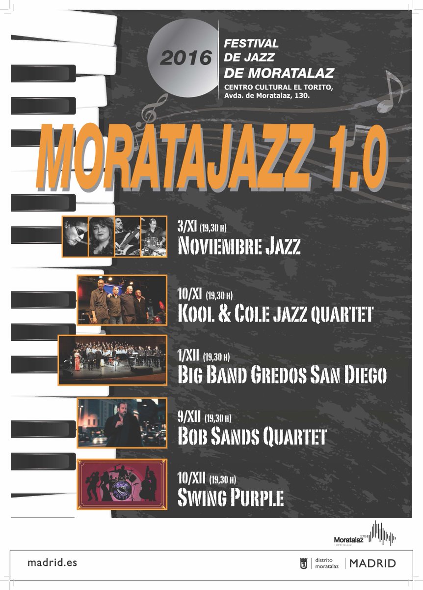 gredossandiego's tweet photo. La Big Band GSD actuará el próximo día 1 en el Festival #MORATAJAZZ1.0 e interpretará música de #jazz #swing 🎷🎺🎤
¿Nos vemos? https://t.co/L7FfRacHoX