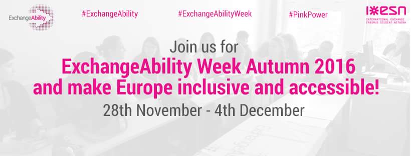 ESN_Int's tweet photo. We're celebrating the first ever #ExchangeAbilityWeek! Watch this hashtag for updates from around the network. https://t.co/5S9Igtt1rU