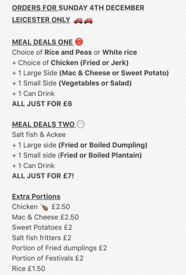 17796x's tweet photo. Don't want to cook Sunday? Let me help by cooking for you 😌
Orders to be put through before Saturday 3rd December @3pm 
Get ready to enjoy👅 https://t.co/Bx3xq3MSWB