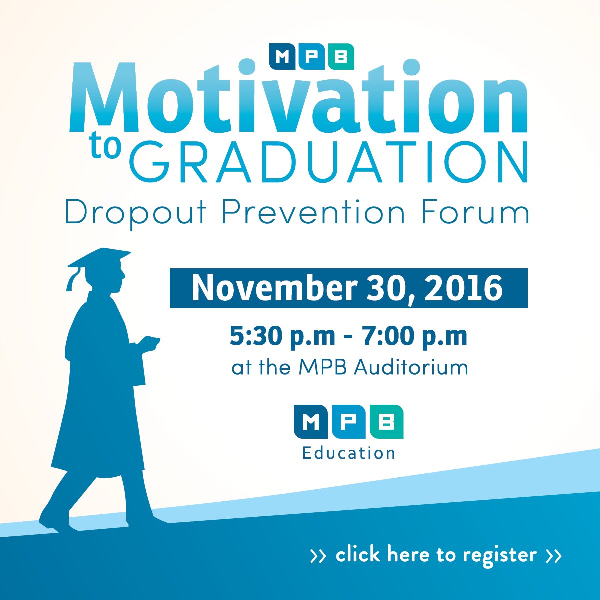 MPBOnline's tweet photo. There is still time to register for the #MPBEducation Motivation to Graduation Dropout Prevention Forum: https://t.co/sHOpja6gBQ #MPBAmGrad https://t.co/na5YnSZzyj