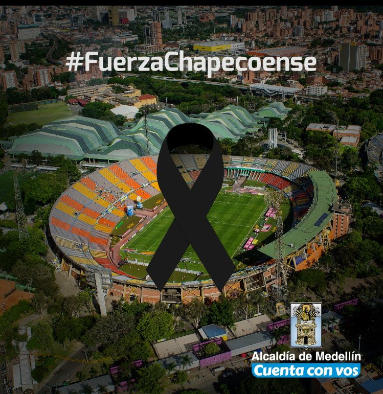 INDERMEDELLIN's tweet photo. Mañana nos vemos a las 6:45 p.m. En el Estadio Atanasio Girardot para que le rindamos un gran homenaje a @ChapecoenseReal #FuerzaChapecoense https://t.co/aK9TomopsB
