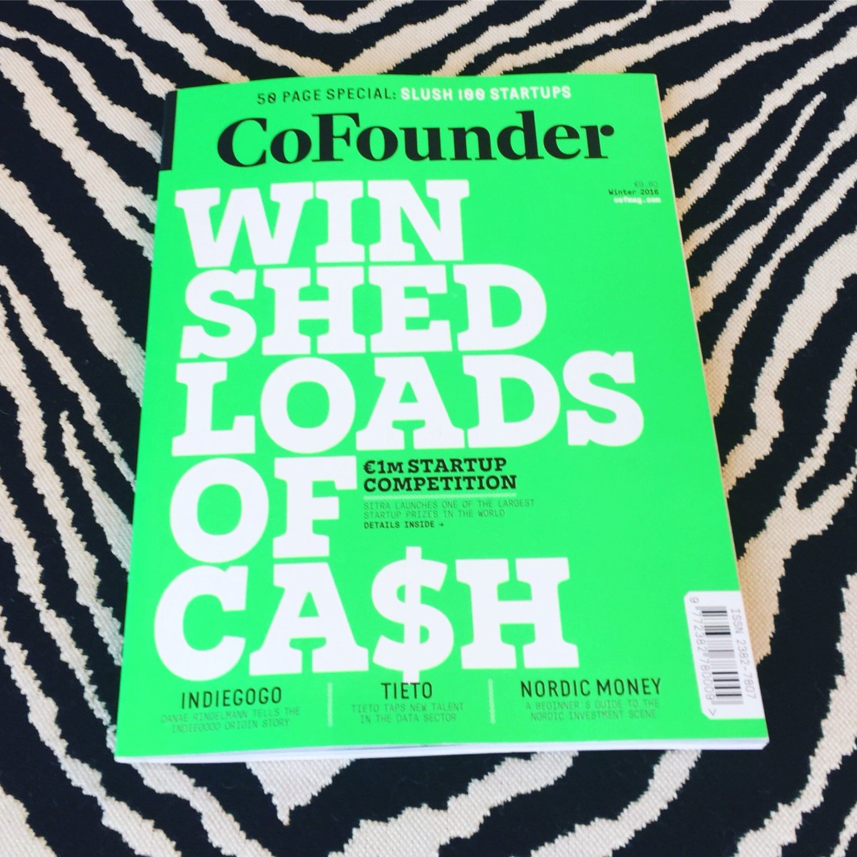 cofoundermag's tweet photo. The new @cofoundermag is waiting for you all #slush16 @SlushHQ #slush100 #NordicMade #startup #startups #printreally https://t.co/gJoVtHsdLM