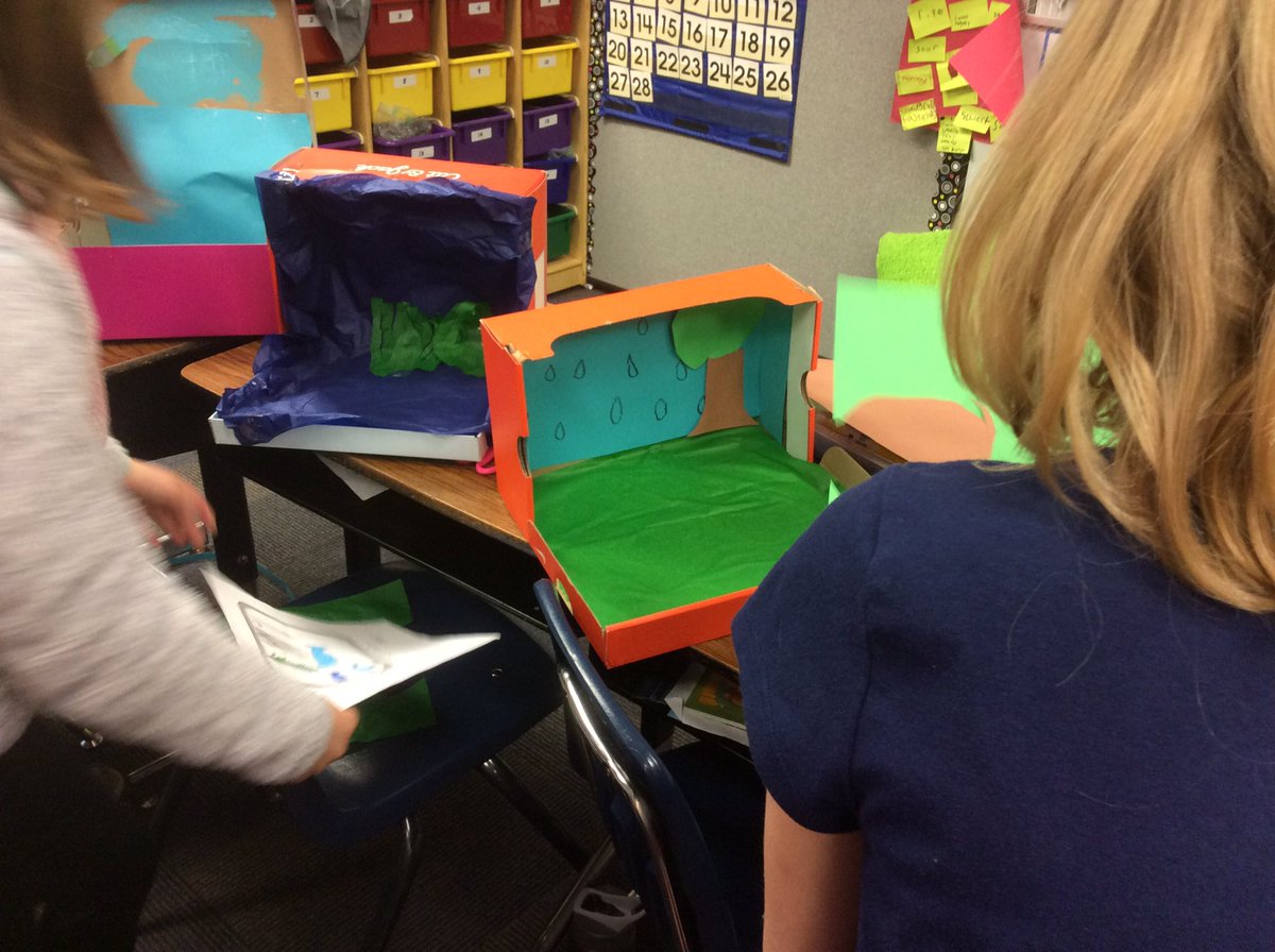 Ss showing biodiversity and interdependence by creating dioramas. @TheStar512