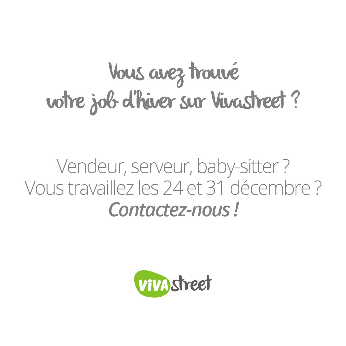 vivastreet_fr's tweet photo. #AppelATemoin #Job #Noël #NouvelAn

Attention, le job du 24 doit être différent de celui du 31 (ex : vendeur le 24 et serveur le 31) ! https://t.co/w1dzGLHf8u