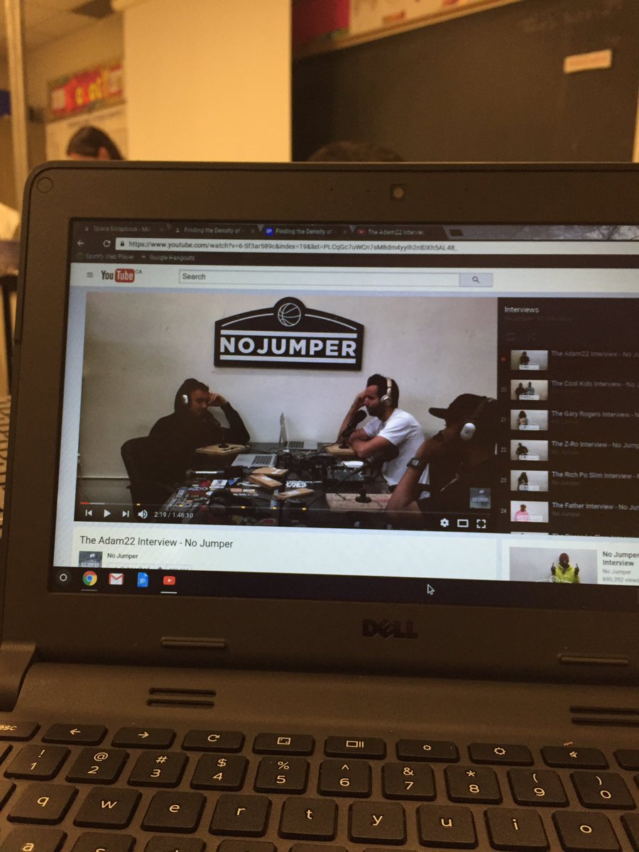 Mulah_'s tweet photo. @nojumperdotcom  Adam22 interview in class https://t.co/r3w0B829Nb