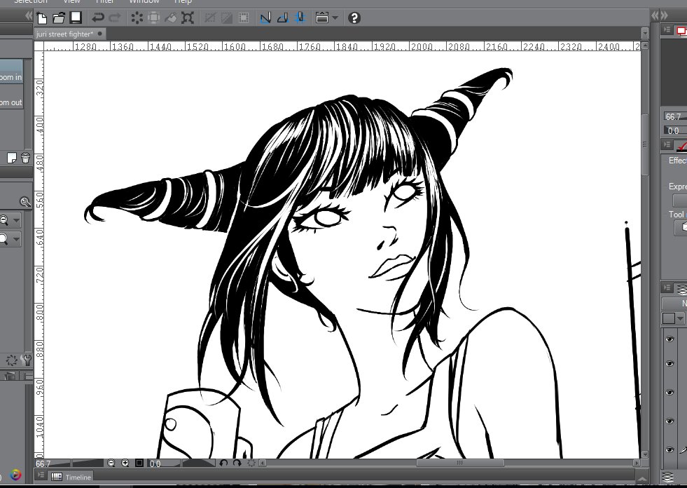 Wip-- I'm working in a fanart of Juri :3 #Juri #Jurifanart #streetfighter #digitalart #digitalinks #workinprocess