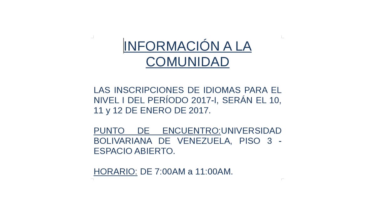 IdiomasUBV's tweet photo. Información general https://t.co/g0jMF4100j