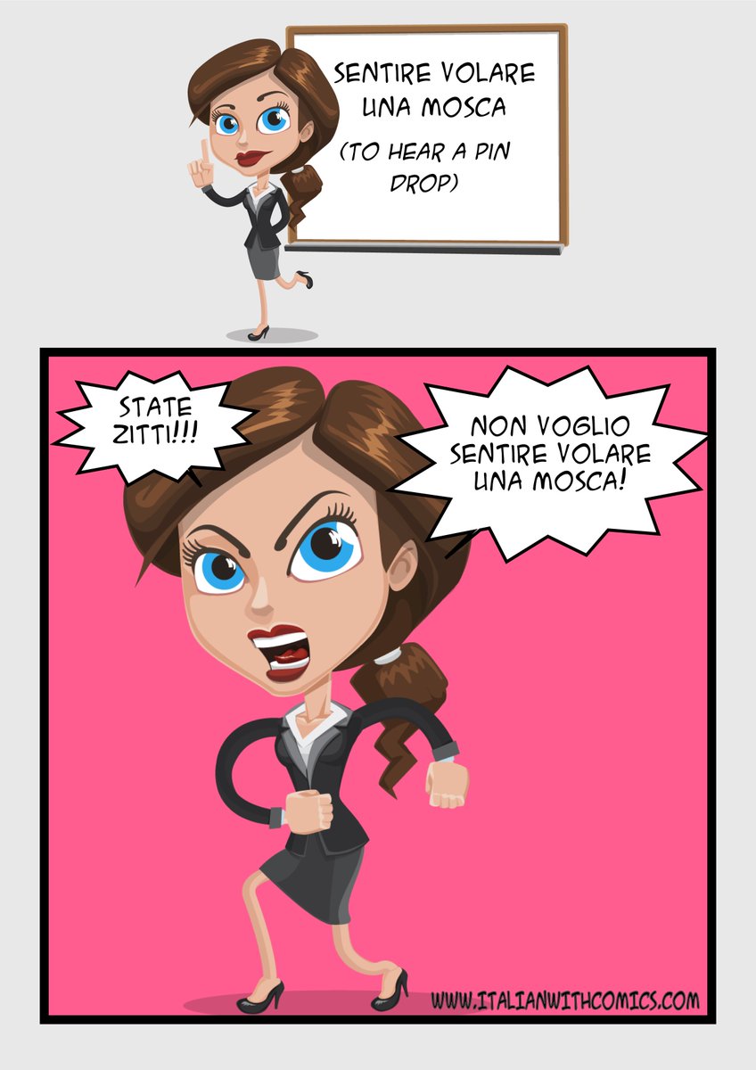 Italian_Comics's tweet photo. Idiom of the day: "Sentire volare una mosca". https://t.co/0hrmVEd0Io                 #italianwithcomics https://t.co/I13vCmqexQ