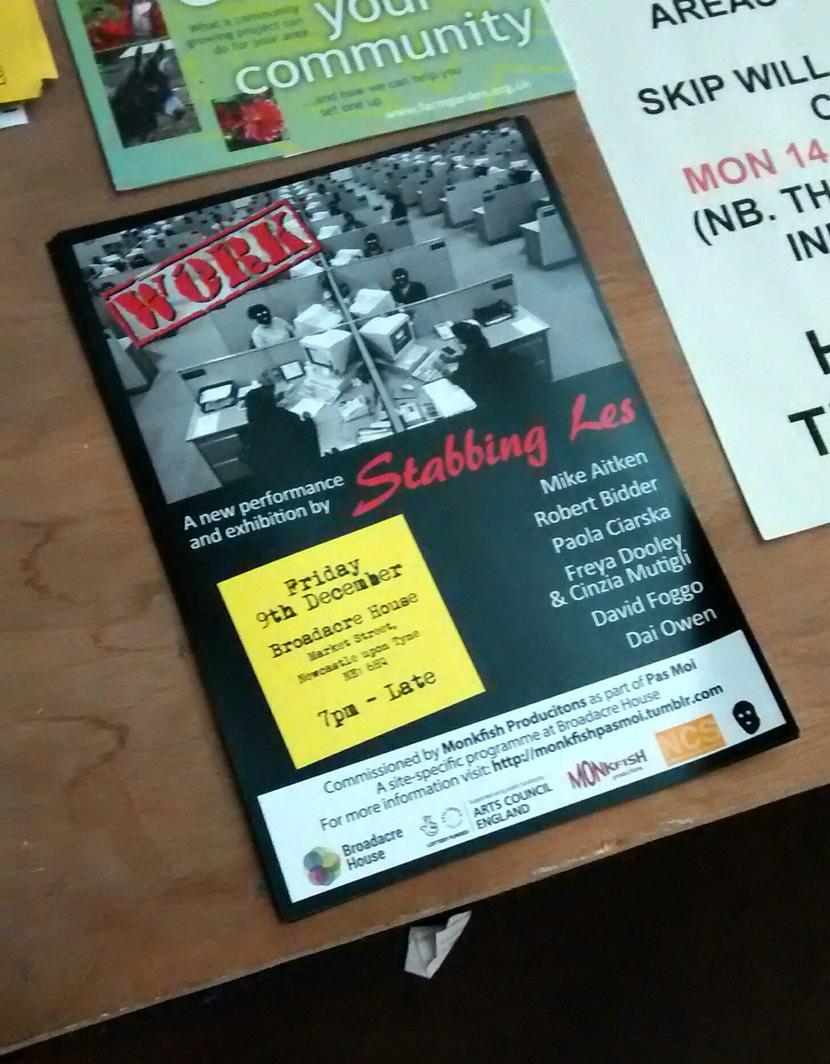 WORK posters + flyers hot off the press @drfoggo68 <a href="/robertbidder/">rob bidder</a> <a href="/NotPopMusic/">FreyaAndCinzia</a> @MonkfishCIC
