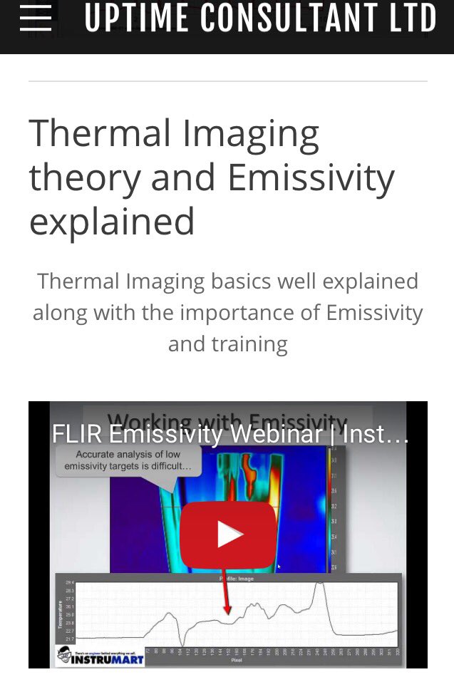 ConsultUpTime's tweet photo. #Thermography theory #Emissivity explained &amp; importance of training on the Help page: https://t.co/CWWaRgLFHH @iRedltd @flir https://t.co/zyJeF41TD6