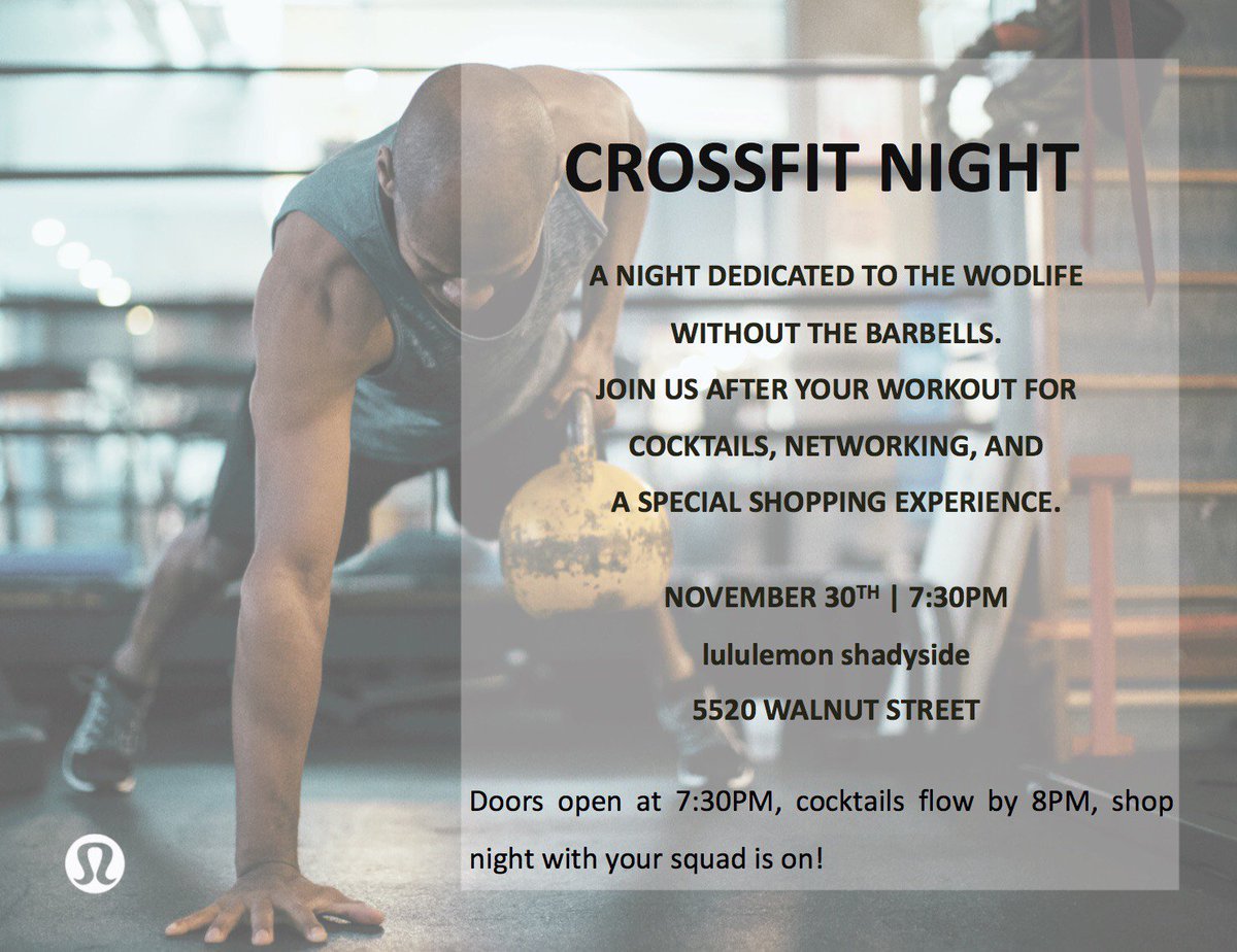 PghFitCouncil's tweet photo. Come network and shop.@CrossFitFocus  @CrossfitWexford @cfshadyside @CFSouthHills @crossfitmtlebanon @lululemon_pittsburgh #PFC https://t.co/vzWZnl1Zcv