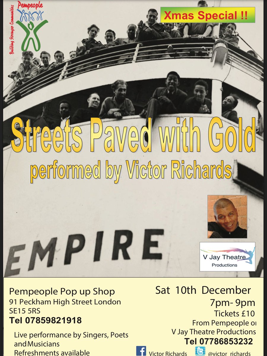 pempeople's tweet photo. Streets Paved With Gold #caribbean history #windrushgeneration 10th December
91 Peckham high street https://t.co/8FFkeFDBhu