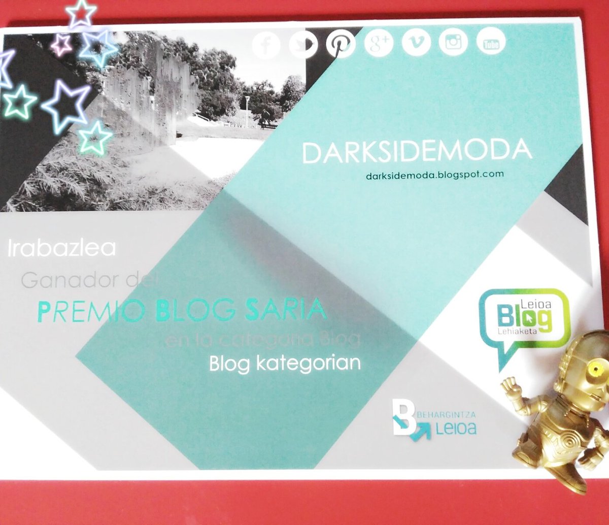 MnicaRodrguez14's tweet photo. Y aquí nuestro super premio blogger #leioablog #friendsfluencers @FriendsFluencer @LeioaBG https://t.co/m4S4ThSBTt