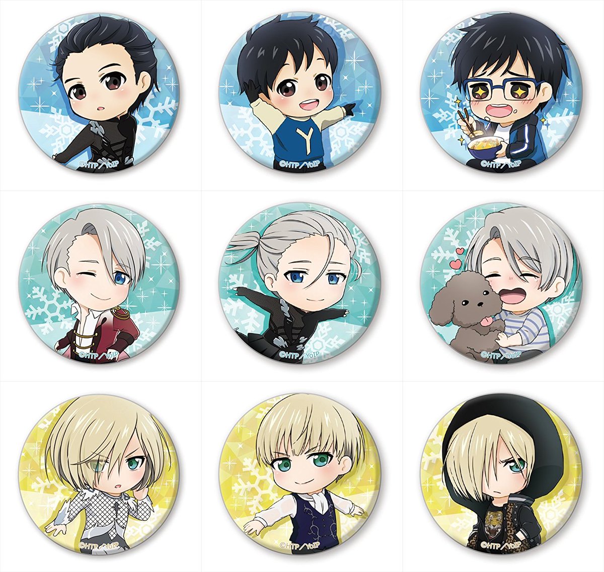 yurionicegoods's tweet photo. 【PR】発売日：2017/1。えるきゅ~と ユーリ!!! on ICE トレーディング缶バッジ 全9種 https://t.co/n3z0T0LBbO #yurionice https://t.co/rNjMVMfRjG
