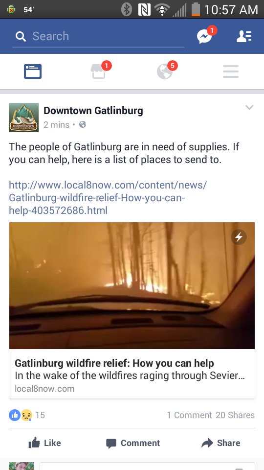 sammyvai's tweet photo. @grniz2 @mimmel99 @Tamasu2 @HurtigN asking for all of my #CatchCrew to pray for the people in @GatlinburgTN https://t.co/qbi8QvtVMq