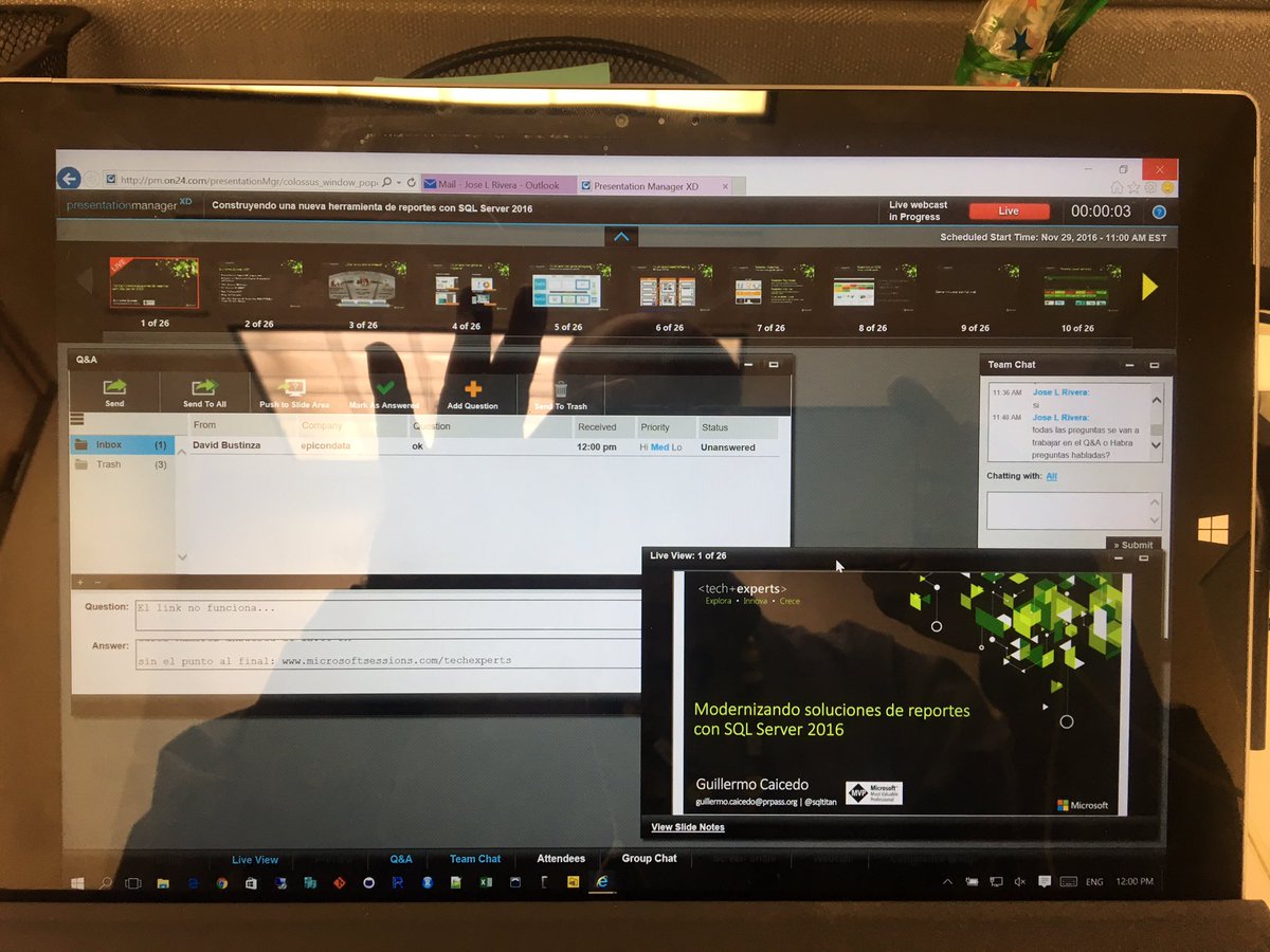 SQLConqueror's tweet image. Aqui moderando el evento de Microsoft Tech Experts presentado por @SQLTitan