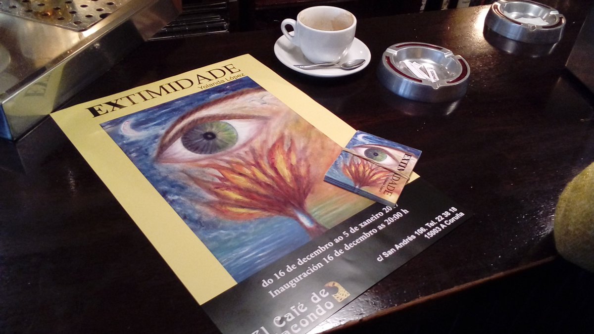 OvariosPerfidos's tweet photo. #EXtimidade #ACoruñaferve #Arteatope #YolandaLópezPintora #16dedecembro #CafédeMacondo #InauguraciónExposición #Nonfaltedes #Entradadebalde https://t.co/mkrwnC2nX5