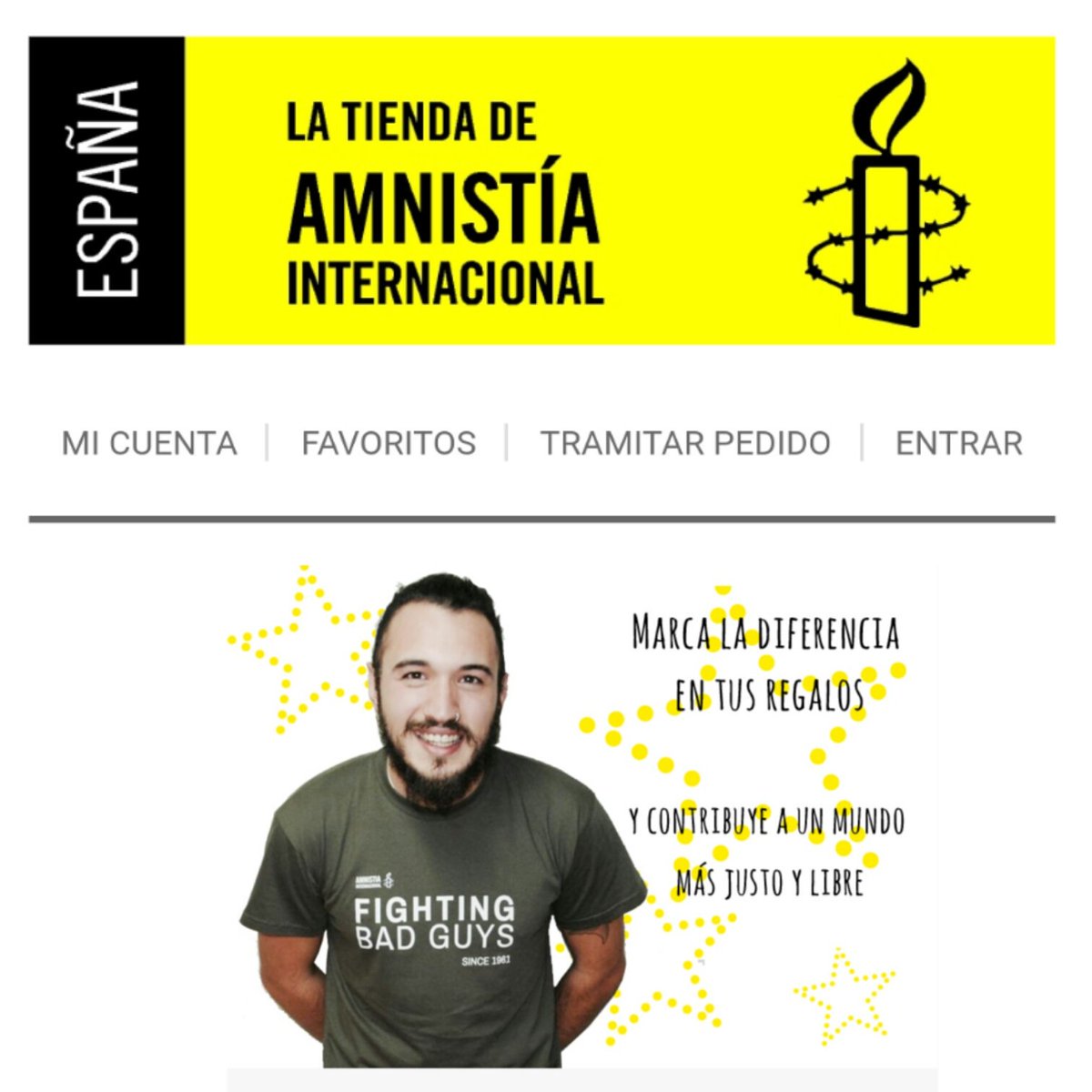 LAV0ZDELACALLE's tweet photo. Soy la nueva imagen de la tienda de Amnistía Internacional! jajajaja https://t.co/FsqFs7sQz0 https://t.co/xJHBgfOv9I