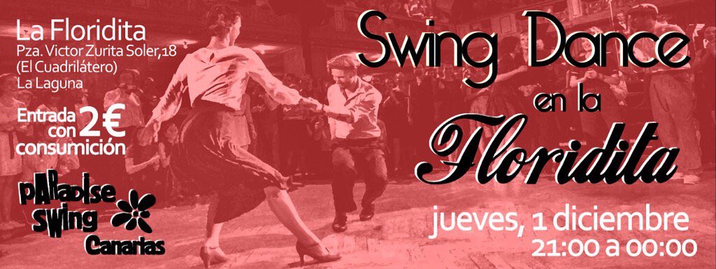 tomylope's tweet photo. SWING DANCE en "La Floridita" La Laguna
01 diciembre 21:00 a 00:00

#swing #lindyhop #tenerife #Canarias #lalaguna https://t.co/H1YltIoQTz