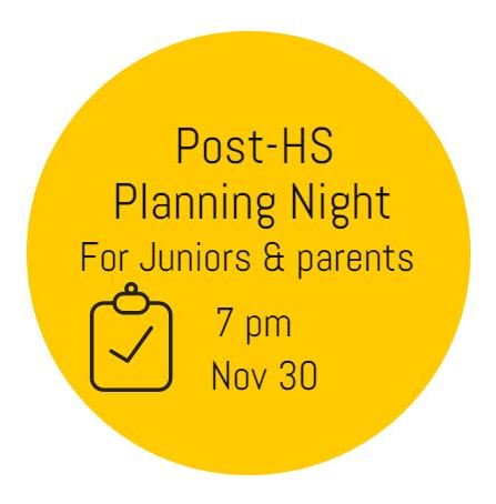 TrumbullHS's tweet photo. Tomorrow! 7 pm! Post- High School planning night for Juniors and Parents presented by the @TRMBLCounselors #Trumbull https://t.co/fsr0hl4U4E