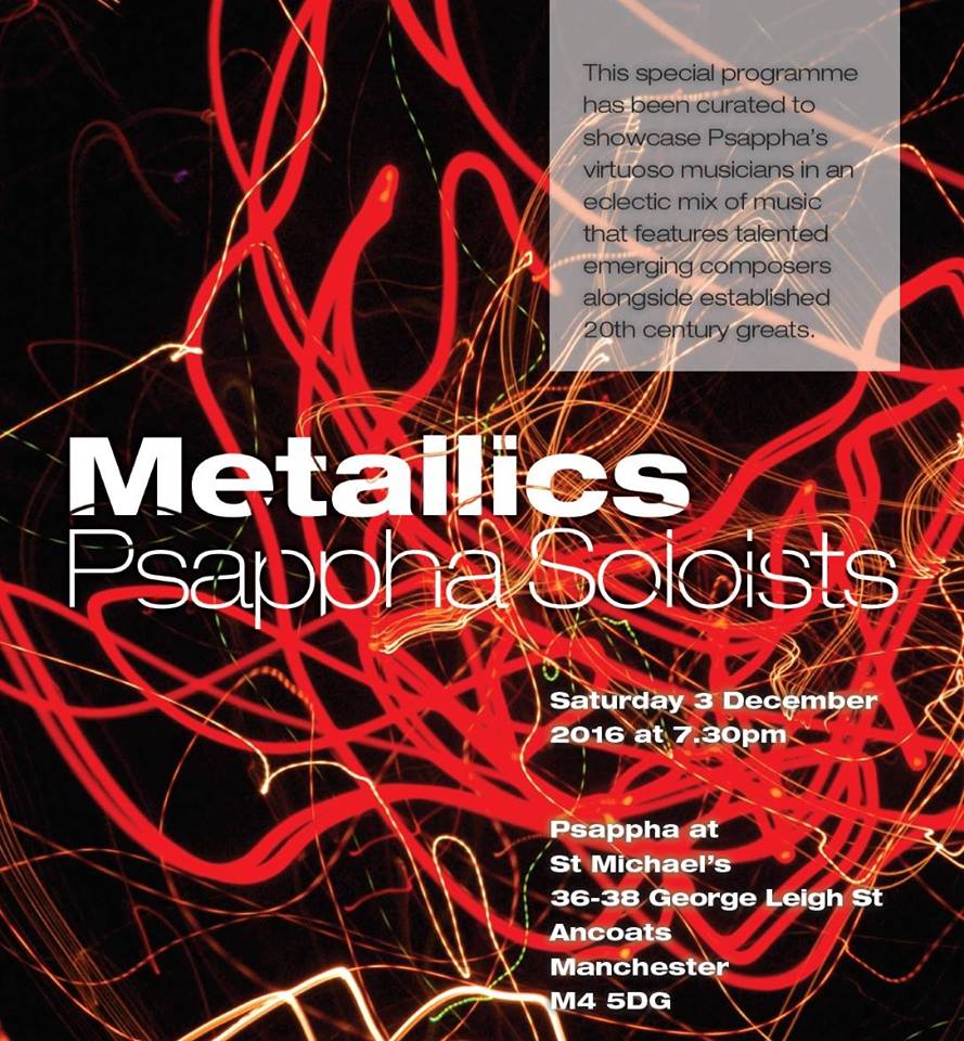 MovingClassics's tweet image. Psappha Soloists on Saturday, 3rd December in at St. Michael's #Ancoats #mcr! Get tickets here: goo.gl/FsMTwD #MCRchristmas