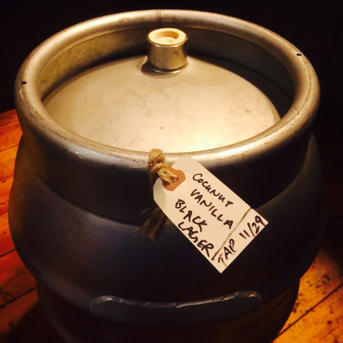 We're about to tap this cask of #blacklager with coconut and vanilla. We tap a fresh cask every Tuesday