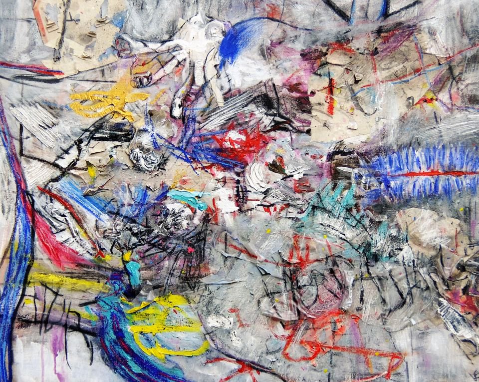 VisioDellArte's tweet photo. Olivier VALLI. "Flight and Swimming" - Mixed technique on canvas -32x 39in. A visionary artist. Now is the time to acquire his works. https://t.co/vx8G00D1Q9