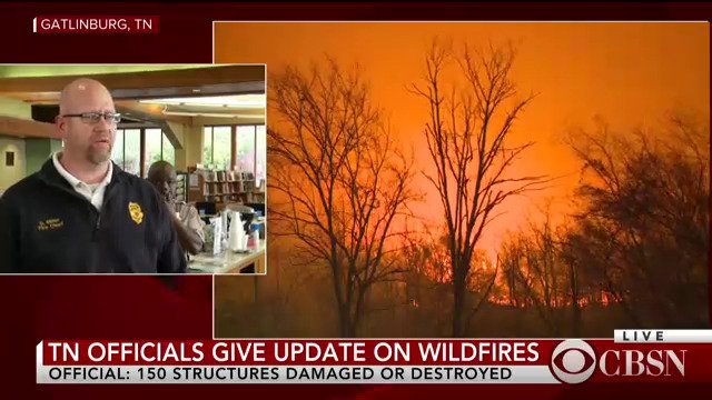 WATCH LIVE: Tennessee officials are giving an update on wildfires cbsnews.com/live