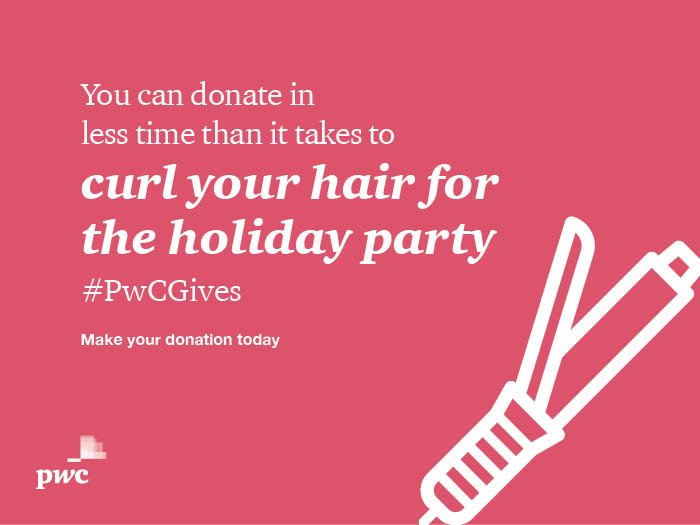 larissvon's tweet image. It takes less time than you think! #Giving #PwCGives #GivingTuesday