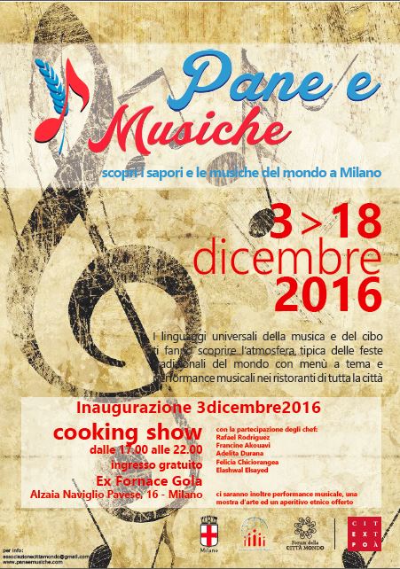 PaneEMusiche's tweet photo. @oloapmarchi #IABForum2016 #monza - Sabato 3 Dicembre inaugurazione https://t.co/E6NKJqQGpl a Milano! Cooking show e arti varie #pem2016 https://t.co/i56mHglcLZ