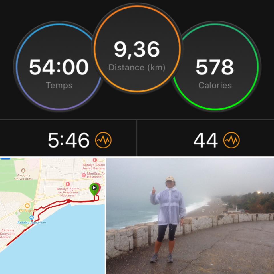 Wind, heavy rain &amp; joy of running :D Yesterday and today. #antalya #running #beachrun #rain