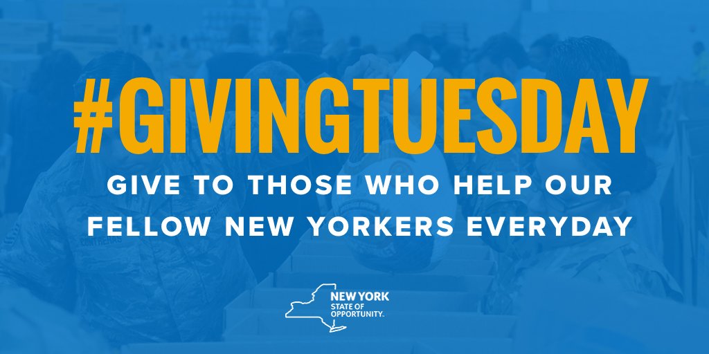 NYGovCuomo's tweet photo. Help NY orgs help fellow NY'ers on #GivingTuesday. 
Here are a few ideas:
@latinojustice
@JohnsonParkCtr
@FoodBank4NYC
@NYLPI 
@FoodlinkBLBF https://t.co/uw8ue8P7aB