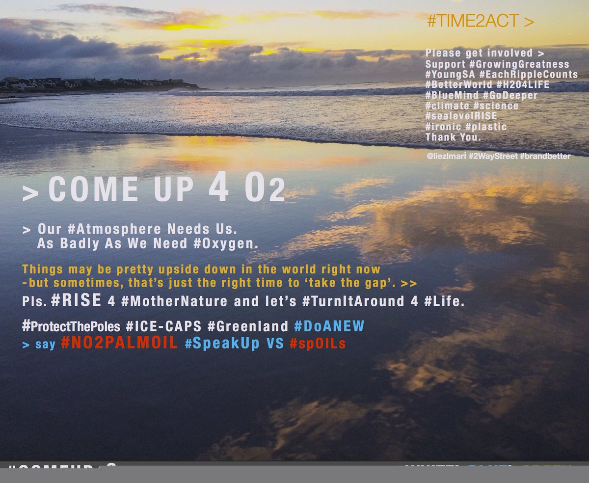 liezlmari's tweet photo. #COMEUP402 &amp; #WalkOnBlueSkies :)
The world may be pretty #UpsideDown. But there's no better #TIME2ACT&amp; 
'take the gap'. #RISE VS #spOIL pRT https://t.co/eN4ILLQjie